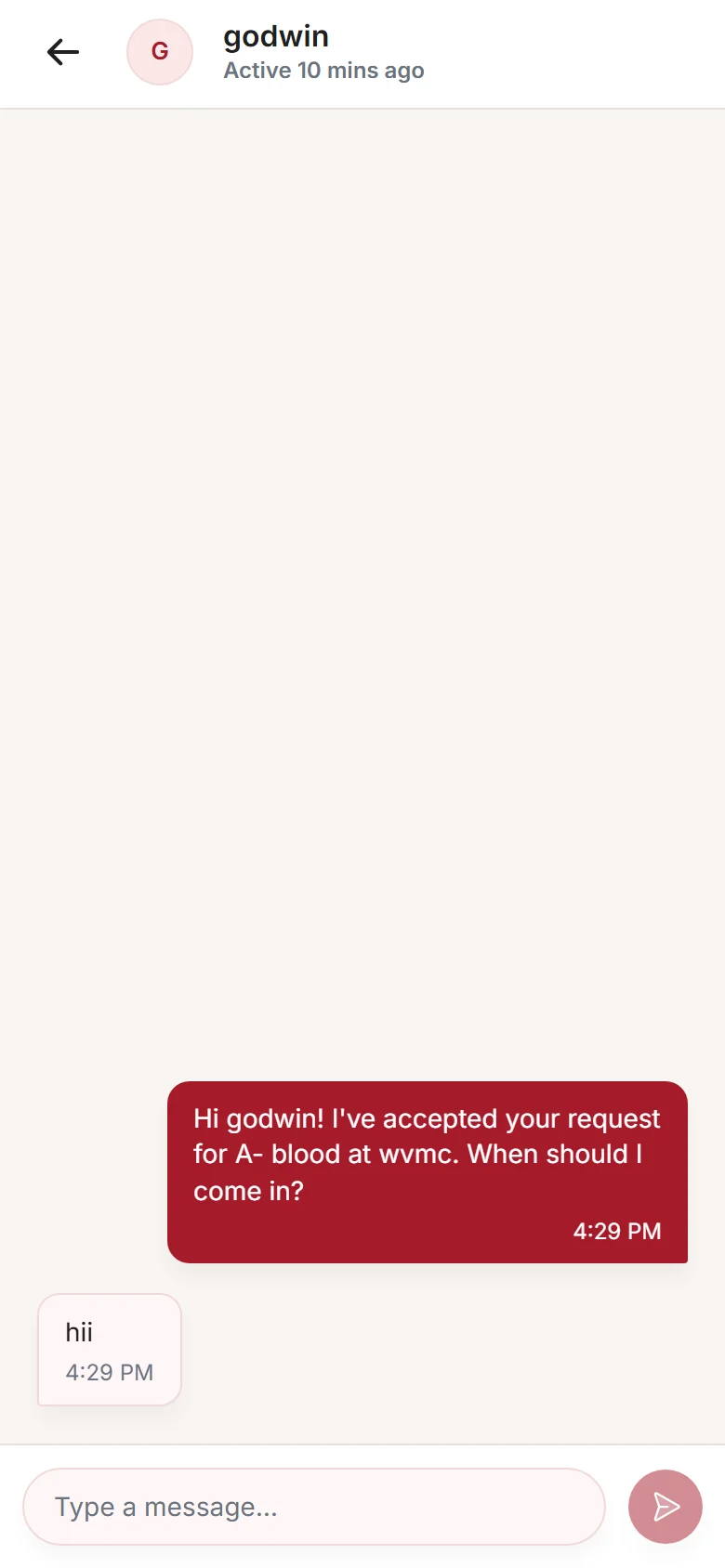 Chat on mobile