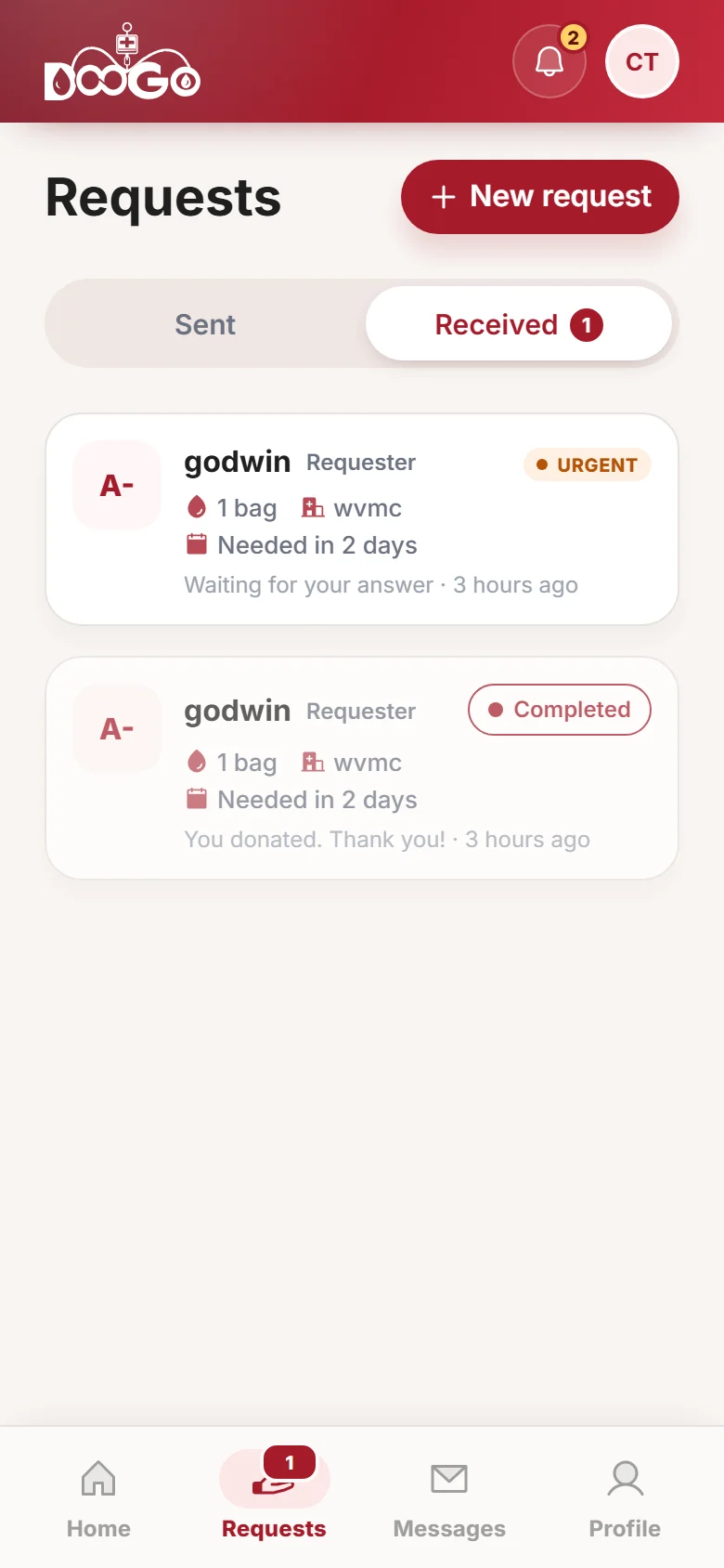 Requests on mobile
